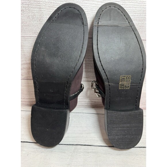 New FREE PEOPLE Vida Mules Loafers Fig Eggplant Deep Purple Leather Size 40 - Picture 9 of 14